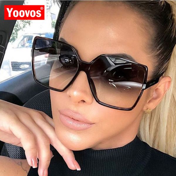 

yoovos square sunglasses women 2020 luxury oversized brand design sunglasses men retro mirror vintage feminino, White;black