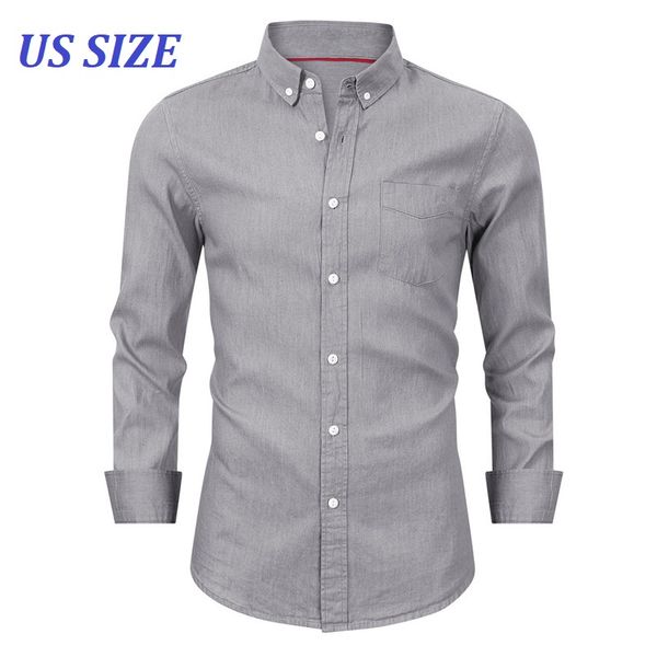 

us size 100% cotton mens shirts long sleeve casual shirt men social business dress shirts camisa masculin chemise homme ts-510, White;black