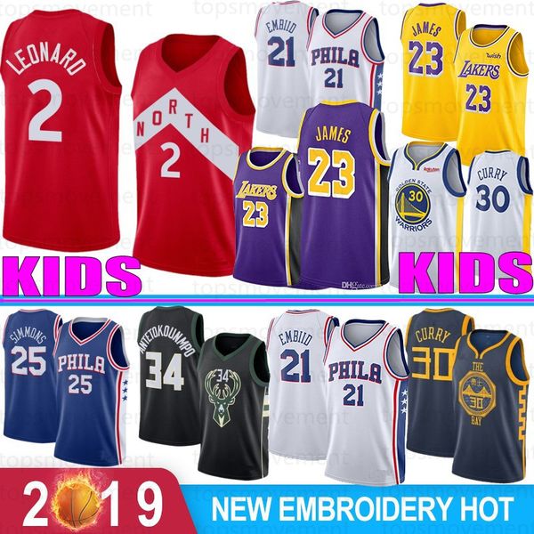 

Молодежные дети NCAA 30 Колледж Стивена Карри Джерси Милуоки Бакс 34 Джаннис Antetokounmpo 2 Кави Леонард 21 Джоэл Эмбидид 25 Бен Симмонс 23 Леброн Джеймс Сток