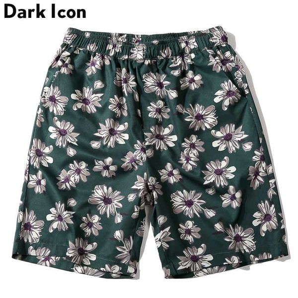 

men's shorts full printed 2021 summer beach hawaii style men 2 colors, White;black