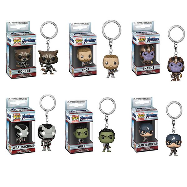 

new funko pop marvel avengers endgame action figures keychains toys 6 designs pvc avengers superhero hulk thanos dolls toys kids toys tss283