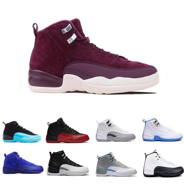 

new michigan 12 12s mens basketball shoes men 12s dark grey white gym red taxi college navy flu game sports sneakers shoes