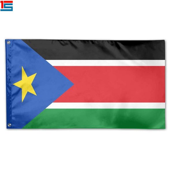 

digital printing south sudan flag 90 x 150 cm polyester national country flag banner with two grommets