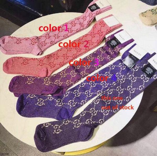 

fashional women socks brand letter pattern with box striped socks stockings sport causal socks 10 colors available, Black;white