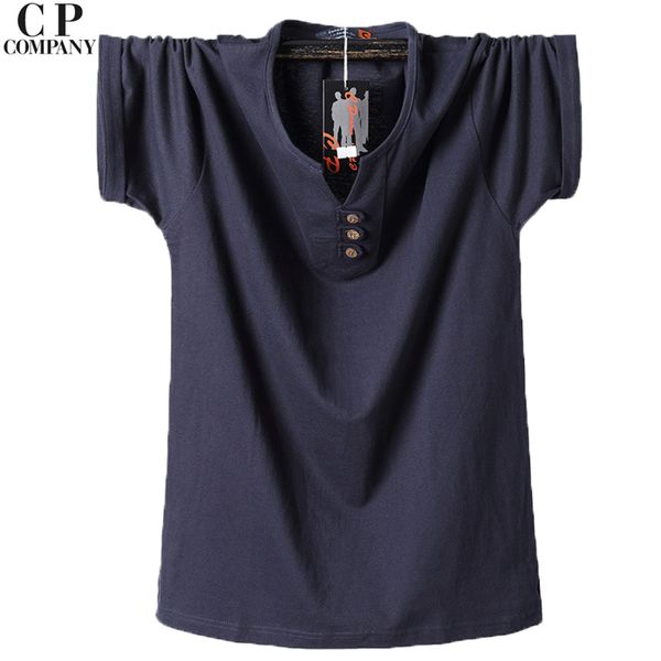 

cpcompany plus size 3xl 4xl 5xl 6xl 7xl 8xl o neck collar fashion solid color t shirt man summer clothing 29-39, White;black