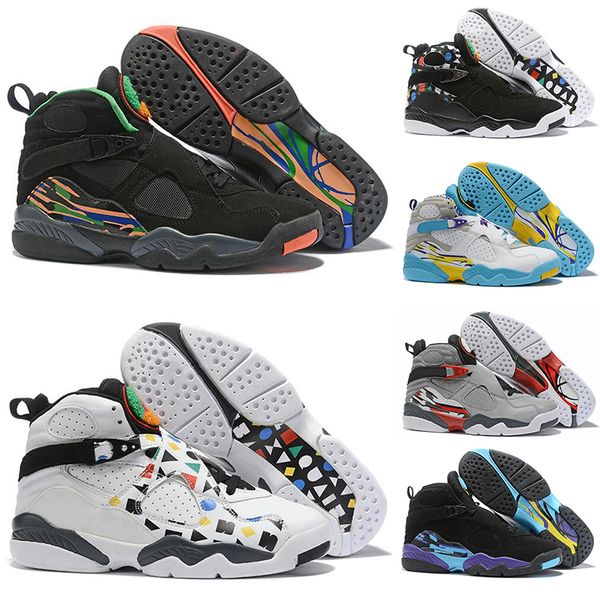 

Wholesale Quai 54 Basketball Shoes 8 8s Tinker men VALENTINES DAY AQUA Reflections PLAYOFF designer mens trainers sports sneakers size 7-13
