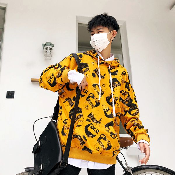

men sweatshirts fleece hoodie streetwear hip hop cotton pullover hoodies japanese harajuku outerwear for man 2019 autumn clothes, Black