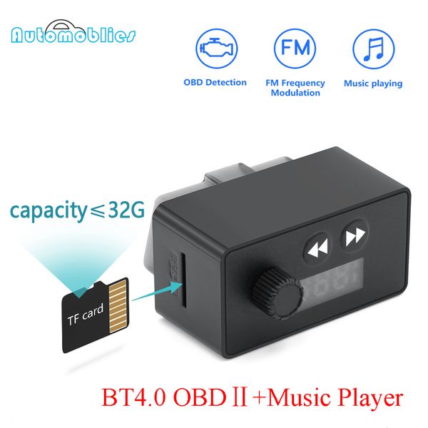 

obd music player 32g v12 obd2 bluetooth 4.0 scanner with elm 327 obd 2 car diagnostic auto tool elm327 odb2 scanner for