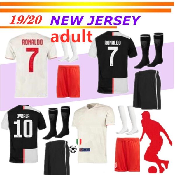 

2019 2020 ronaldo de ligt occer jer ey kit 19 20 maillot de foot dybala bernarde chi mandzukic football hirt, Black;yellow