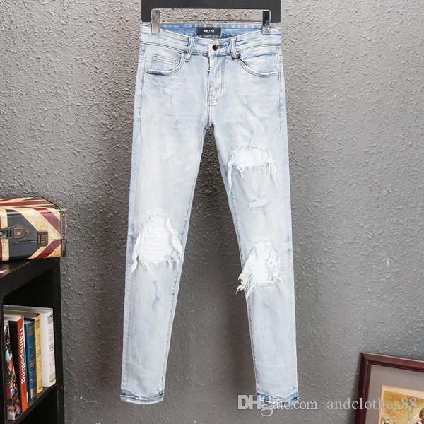 

мужские дизайнерские джинсы моды тонкий тощий тонкий fit j черный белый хлопок мужские джинсы джинсовые высокое качество мужская slim fit дж, Blue