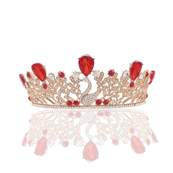 

свадебная вечеринка 16x7см диадемы из бисера с цветочными листьями невесты с короной из бриллиантов и головных уборов для невесты, исполняющ, White;golden