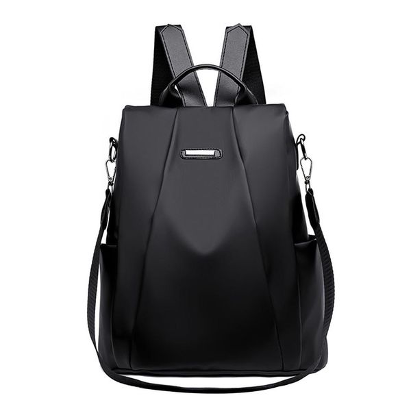 

solid color women large capacity anti-theft oxford cloth shoulder bag backpack