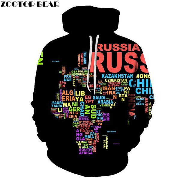 

country names 3d printed spring casual hoody sweatshirt men tracksuit hoodie male pullover streetwear jacket dropship zooear, Black