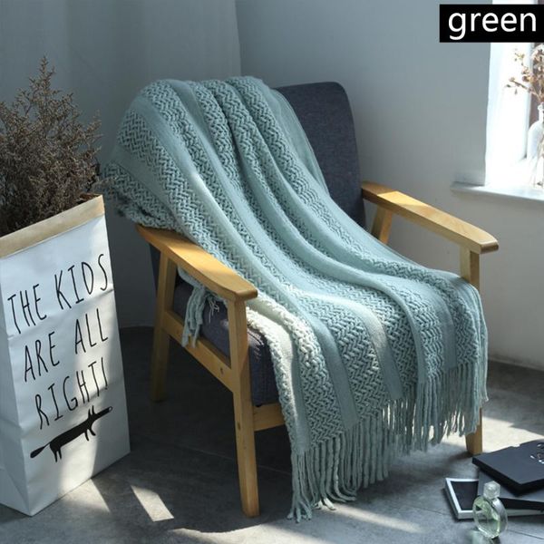 

thread blanket towel blanket soft warm bedspread air conditioner quilt with tassel for bed/sofa/office/camping/travel/nap