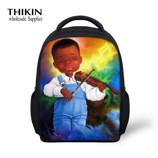 

thikin kawaii american art black boys backpack kids school bags for little boys cartoon children backpacks kindergarten book bag