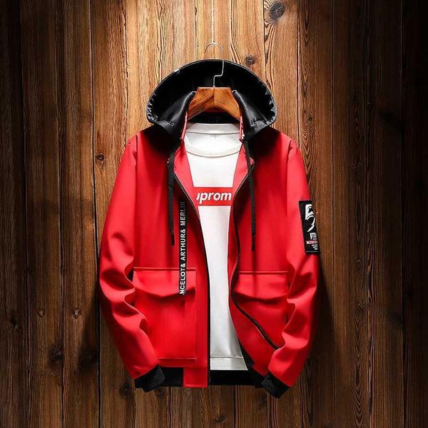 

2020 new fashion jacket men spring autumn mens jackets hooded casual man outwear section asian size, Black;brown