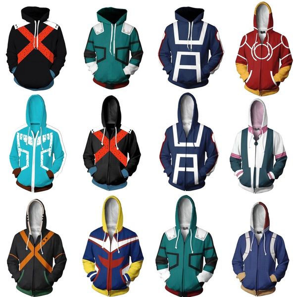 3D Hoodie Boku No Hero Academia My Hero Academia Izuku Midoriya Hoodies Cosplay Costume Training Jacket Unisex