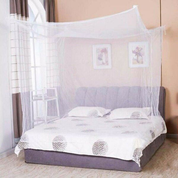 

mosquito net 4 corner post bed canopy cotton twin full queen size home bedding netting decoration hanging bed valance
