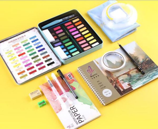 

watercolor paint set solid watercolor 36 color painting tools beginner portable students hand-painted color
