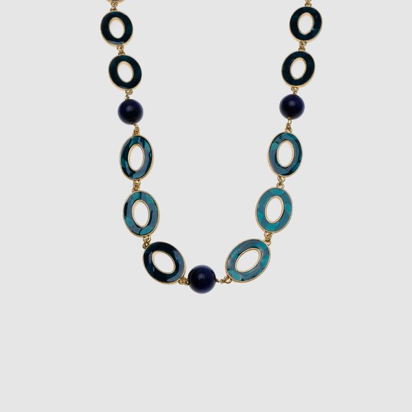 

amorita boutique colored circle necklace, Silver