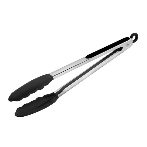 

nylon bbq grilling tong salad bread serving tong non-stick kitchen barbecue grilling cooking tong with joint lock