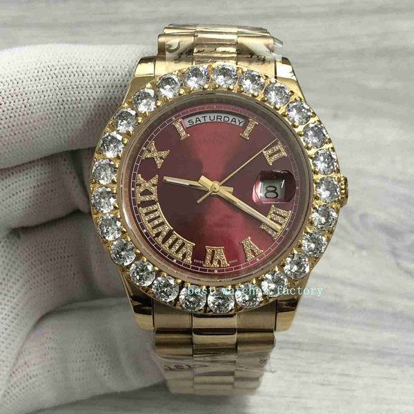 

2020 exclusive limited luxury men's 43mm asian 2813 diamond stainless steel mechanical automatic mechanical luxury watch winding, Slivery;brown