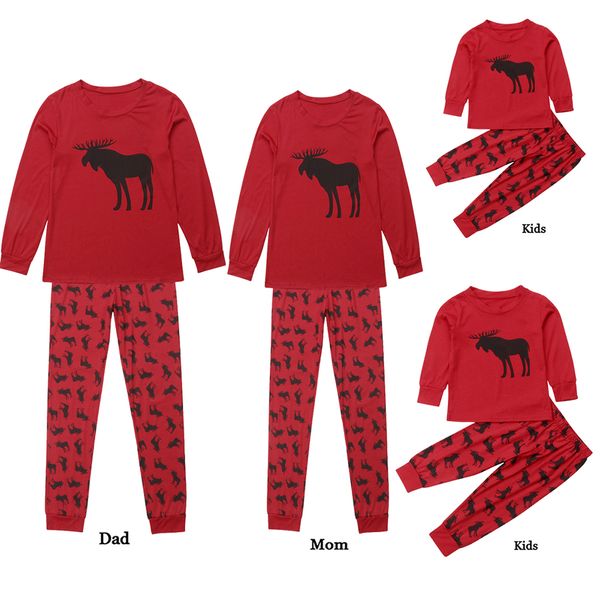 

2020 christmas deer family matching clothes pajamas clothing sets for father son nightwear mother daughter xmas clothes outfits