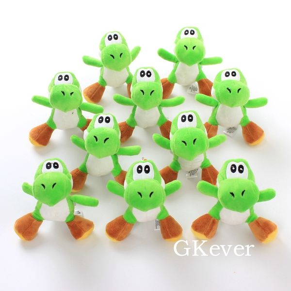 

super mario green color yoshi dragon kawaii plush keychain pendant mini soft dolls 5" 12cm