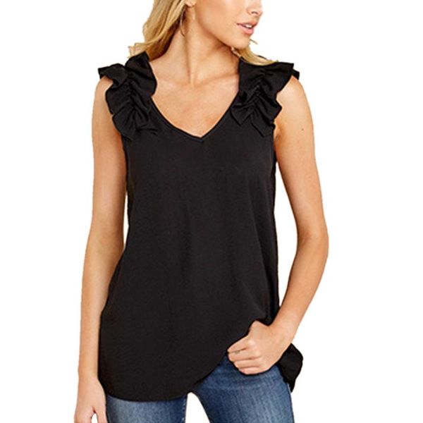 

running jerseys women summer jogger vest loose solid color long front and back v-neck wild fashion tunic pullover shirt, Black;blue