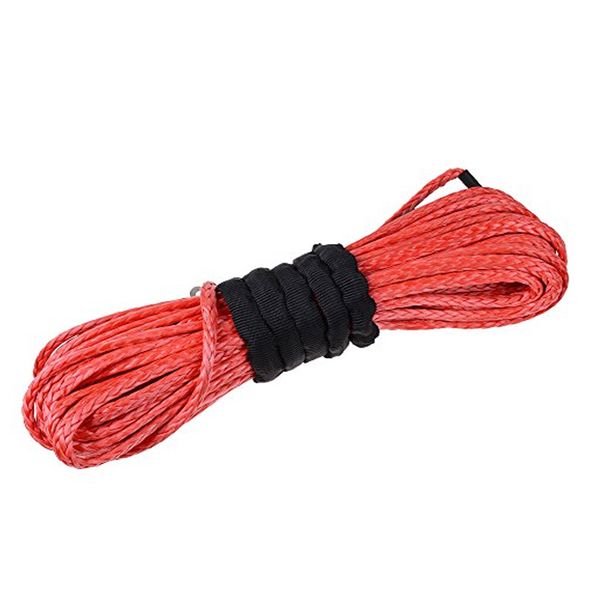 

14mm 30m 12 strand red uhmwpe fiber extreme off-road winch rope with splice eyes both ends