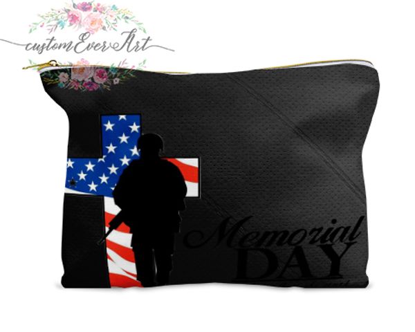 

memorial day cosmetic bag cosmetic case pouch makeup bag cute travel for women gift