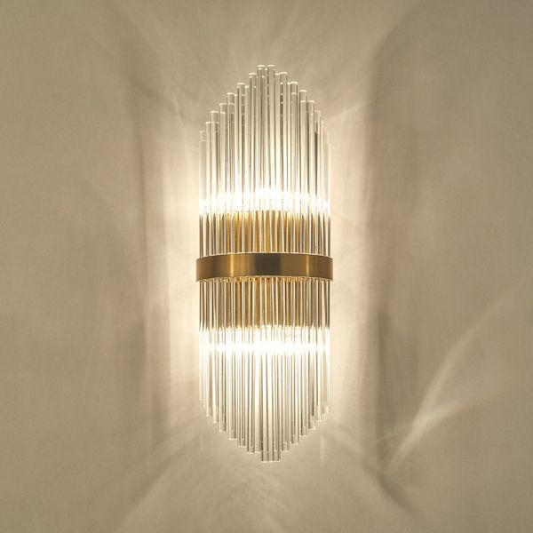 

nordic crystal stick wall lamp european simple postmodern bedside lamp bedroom living room corridor stair luxury