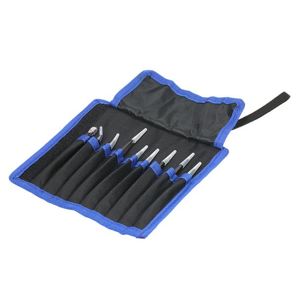 

9pcs anti-static stainless steel tweezers repair maintenance tool kits esd10-esd17 electronic product repair tools