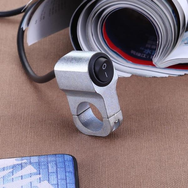 

aluminum alloy 2-wire 7/8in motorcycle handlebar headlight on/off switch with led light waterproof motorcycle accessory new