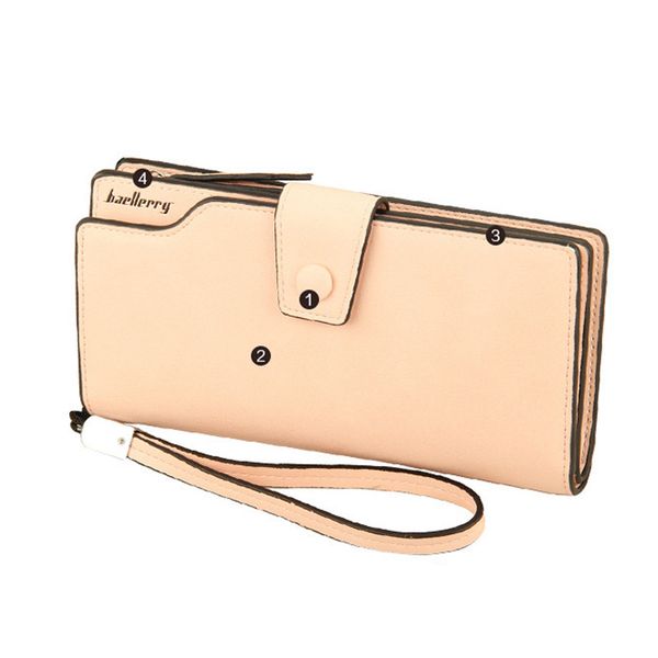 

women long wallet pu leather card holder organizer billfold ladies purse clutch money bag po66
