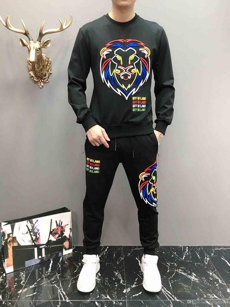 

brand set sweatsuit tracksuit men pants mens clothing sweatshirt pullover women casual tennis sport tracksuit sweat suit -3xl, Gray