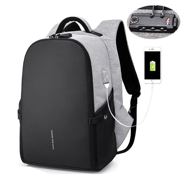 

men anti theft backpack 15.6" lapbackpacks teenage backpack schoolbag male women mochila water repellent large capacity kaka