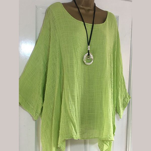 

casual crew neck women's blouse batwing sleeve loose ladies shirts spring summer womens and blouses plus size tunic, White
