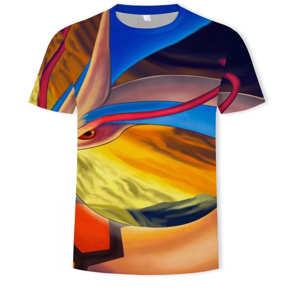 

mens designer summer dragon 3d digital printing short sleeve round collar t-shirt men, White;black