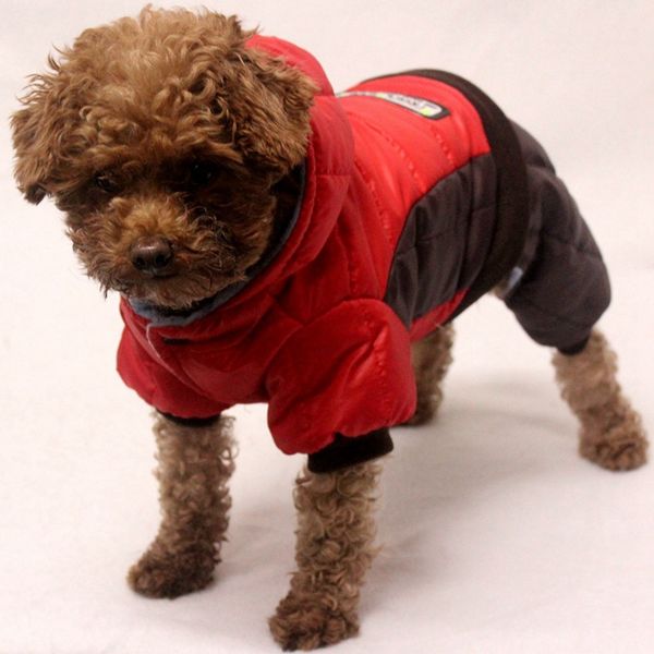 

утолщение pet dog cat костюм 4 legged теплое пальто хлопок padded outfit осень зима моды толстовка для французского бульдога small cat