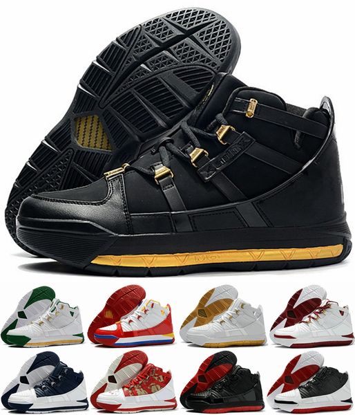 

2019 zoom l3 qs svsm home ctk superbron white navy black maroon red basketball shoes 3s 3 metallic gold mens sports air sneakers