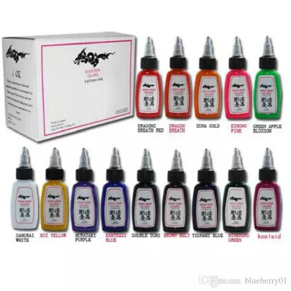 

wholesale tattoo ink supplies 15ml 14 colors kuro sumi tatoo ink 1/2 oz ing
