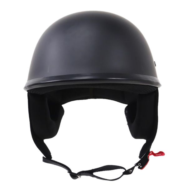 

matte black dot motorcycle open face flat half helmet for cruiser chopper