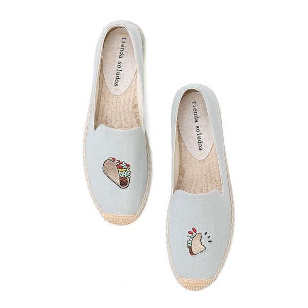 

tienda soludos espadrilles for women flat cartoon linen girl fisherman flats plimsolls driving new flowers flat spring printed, Black