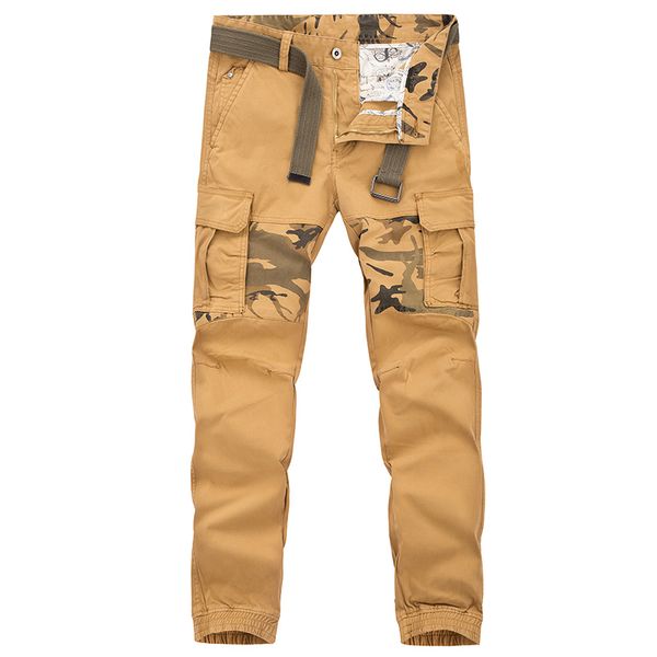 

mixcubic 2020 spring summer camouflage beam cargo pants for men casual slim mixed colors camouflage overalls men size 28-38, Black