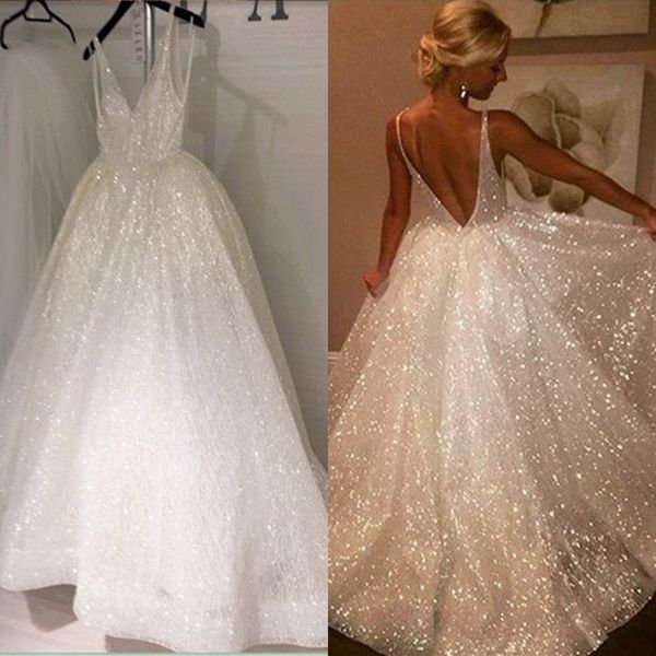 

sparkly ivory sequins evening dress 2019 charming spaghetti strap backless formal prom gowns custom made women party dresses, White;black