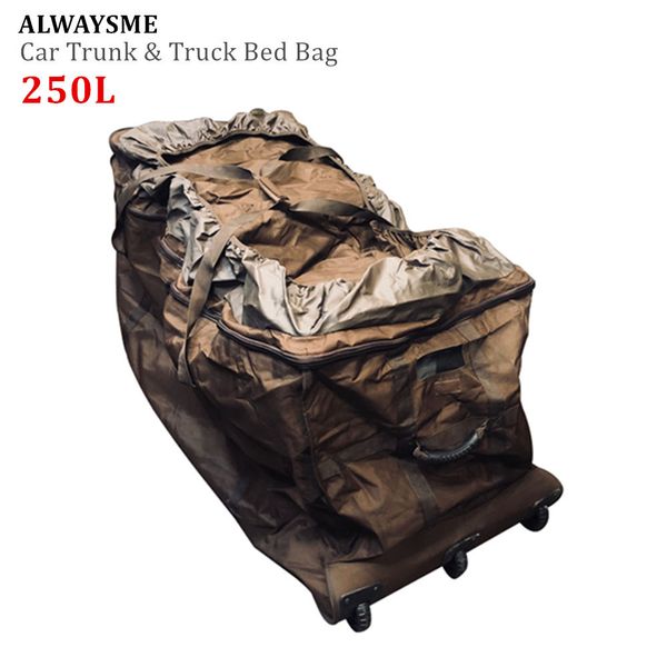 

alwaysme large 146x46cm 250l bus rv car roof bags ,truck beds bag, non slip bottom with wheels move easier ,light waterproof