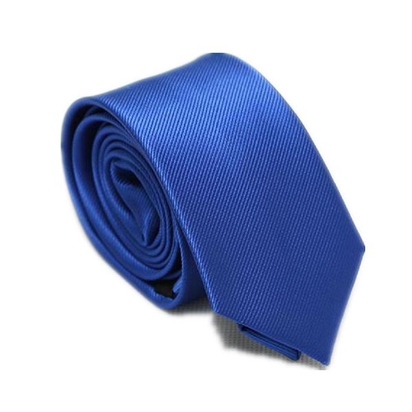 

fashion solid men's slim ties blue neck skinny ties 6cm width, Blue;white