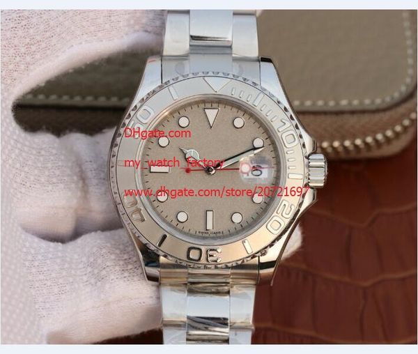 

factory supplier sapphire 40mm 116622 automatic mechanical mens men's watch watches wristwatches silver dial, Slivery;brown