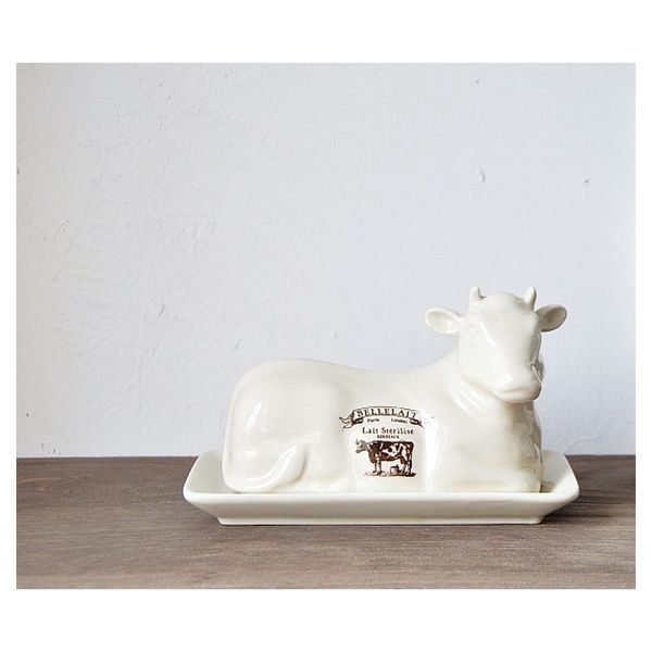 

cow butter box cute animal plate snack tray dessert plate carved animal design